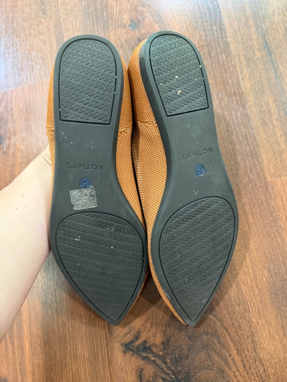 Rothy's Ballet Flats The Point Amber Textile Womens Size 8 Comfort Shoes - Picture 4 of 7